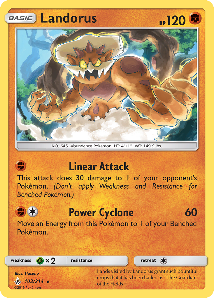 Unbroken Bonds Holo Landorus #103/214